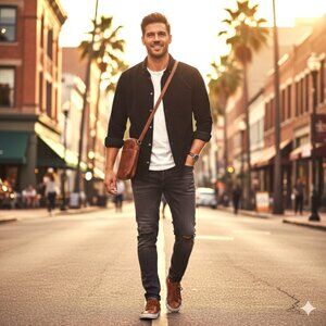 H&M Black Corduroy Button-Up Shirt – Men’s M – Minimalist Grunge Staple